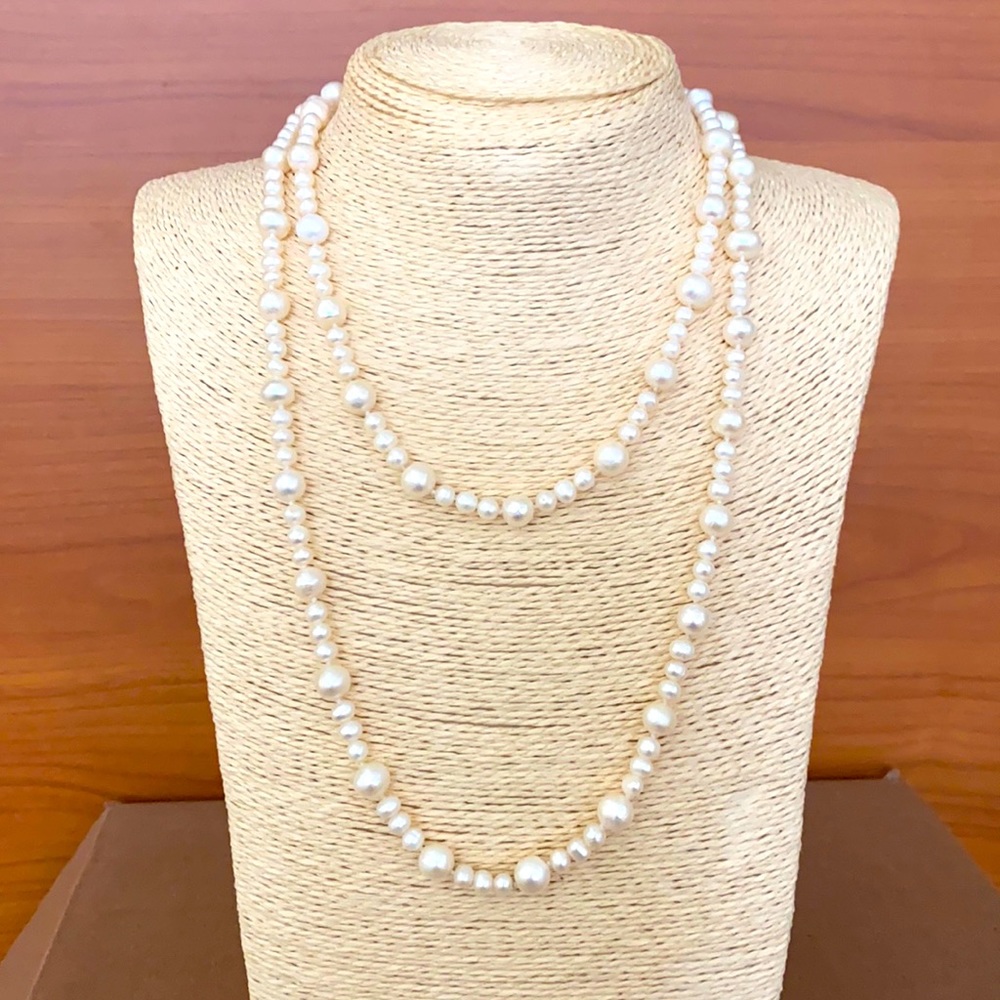 Water Pearl Necklace.Pearl Necklace. Pearl Jewelry
